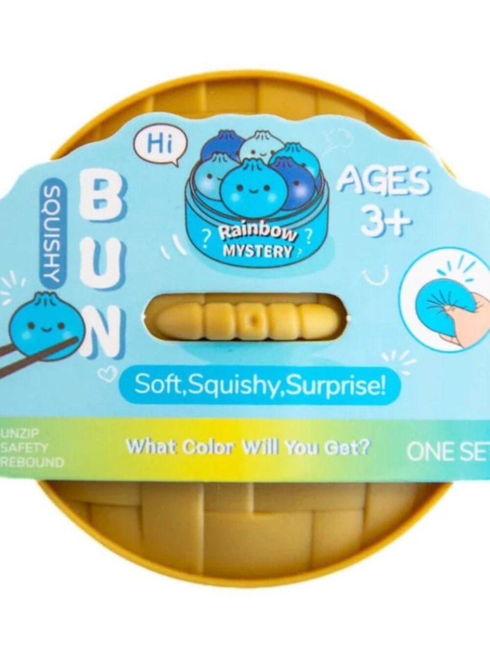 Set of 3 - Mini Dumpling Rainbow Mystery Squishy Bun (Classic Steamer Series) - Image 3