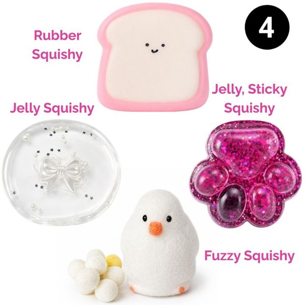 4 Fun Squishy Textures: Rubber, Jelly, Fuzzy, Paw Print - Image 3