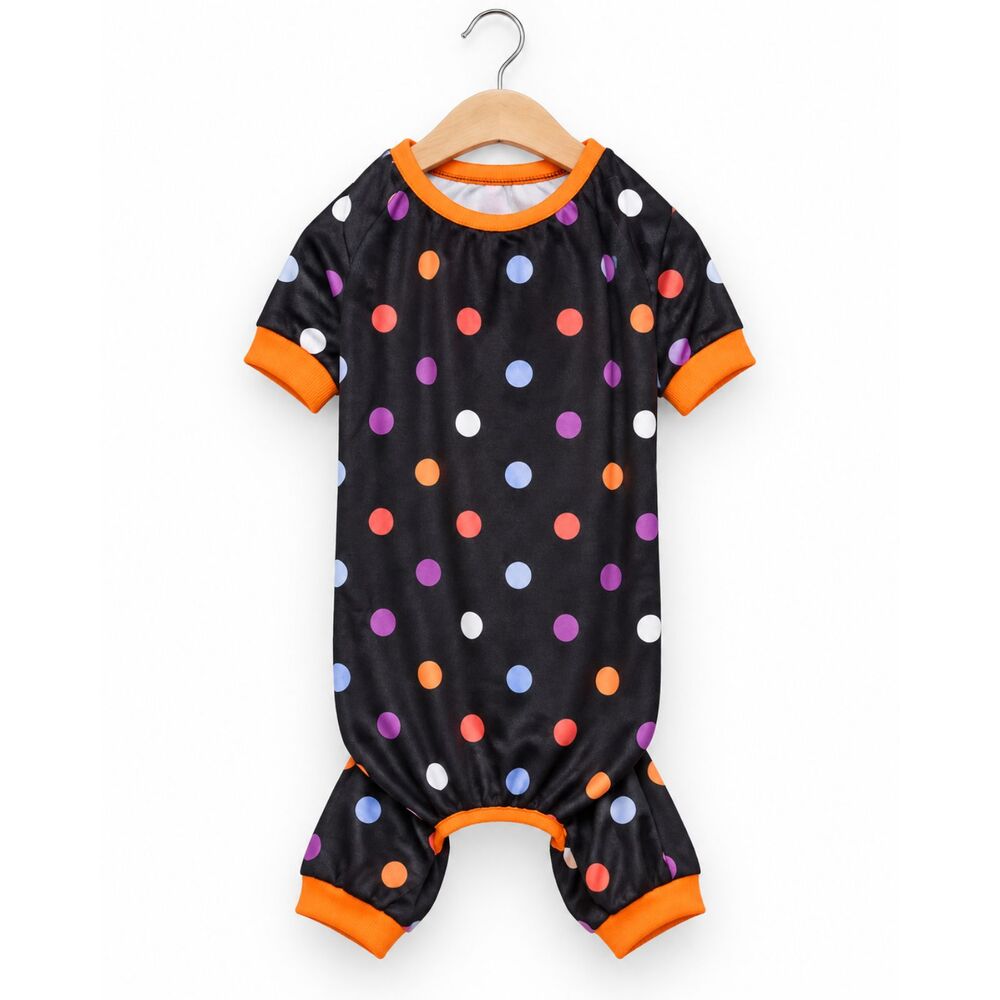 Halloween Polka Dot Dog Costume Onesie, Medium, Fits 16–20" - Image 2