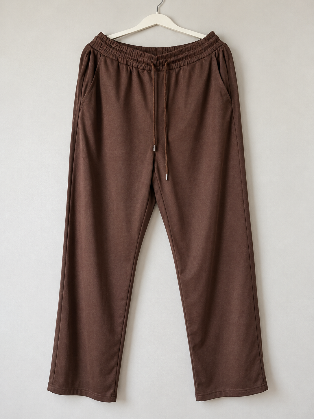 New Chocolate Brown Drawstring Lounge Pants – Large – Original Packaging - Image 2