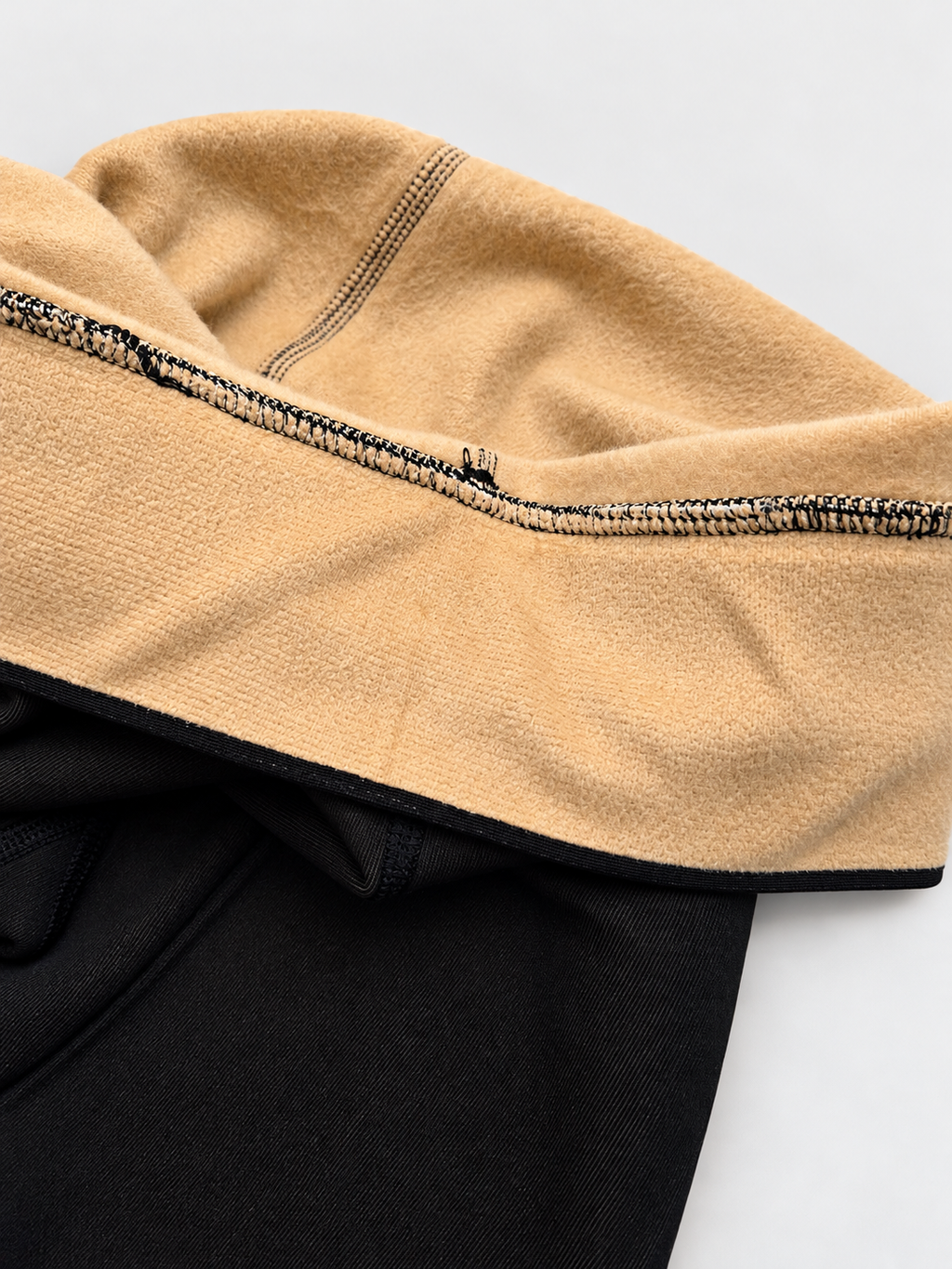 Black Fleece-Lined Footed Tights – Size S/M - Image 3