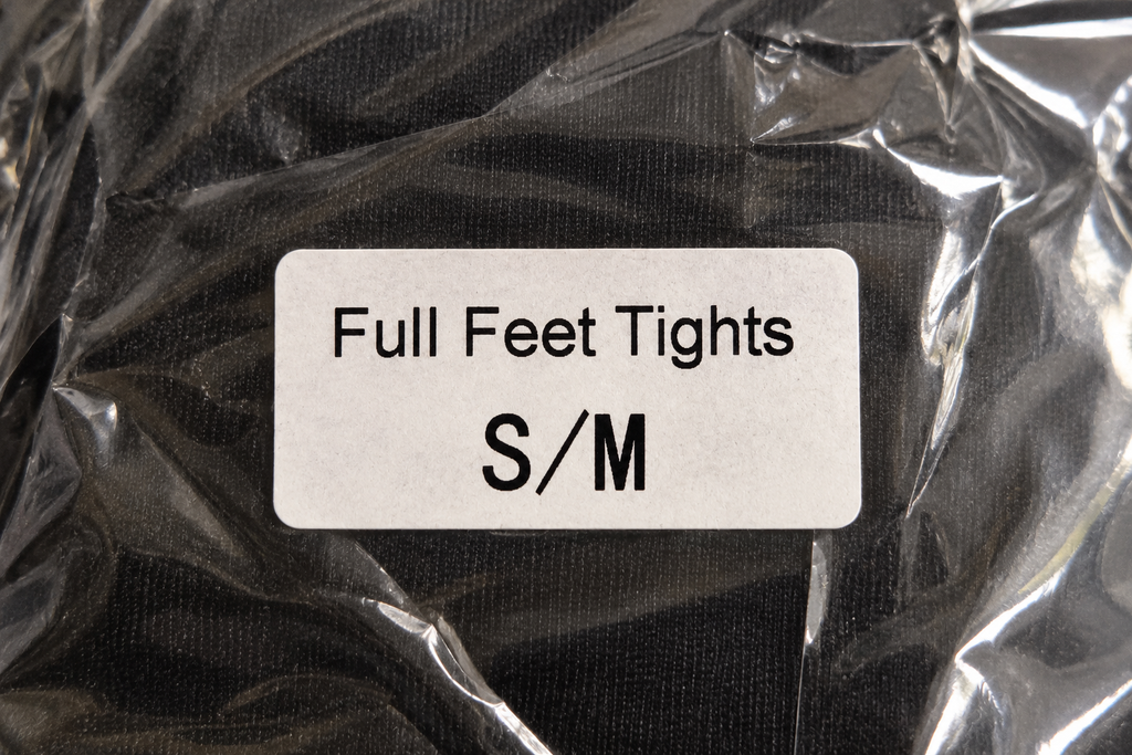 Black Fleece-Lined Footed Tights – Size S/M - Image 5